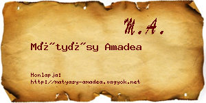 Mátyásy Amadea névjegykártya